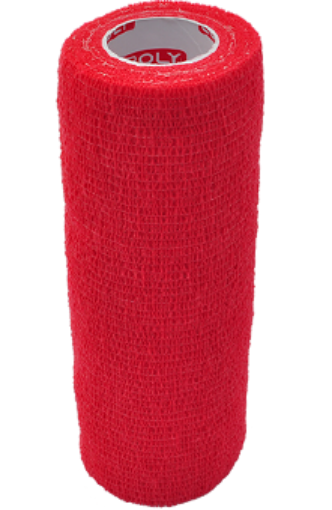Slika Samoljepljiva elastična zavoja 15 cm - Crvena