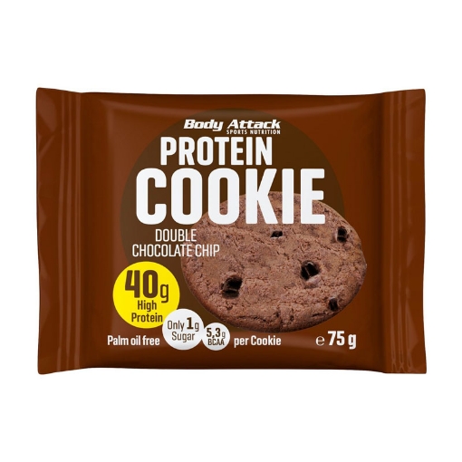 Slika Proteinski keks - Čokoladni komadići 75g Body Attack