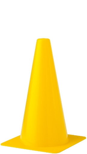 Slika Plastična kegla za trening 30cm - Žuta - Teamsport