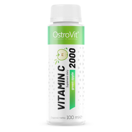 Slika OstroVit Vitamin C 2000 Shot 100 ml - Zeleno jabuka
