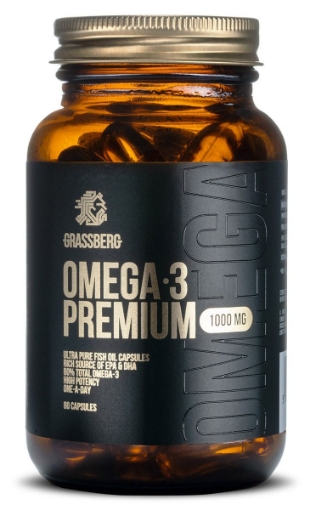 Slika Grassberg Omega 3 Premium 1000mg - 60 Kapsula - Naskor