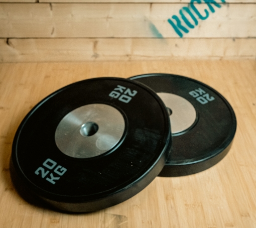 Slika Set 2 olimpijska diska 20 kg crna