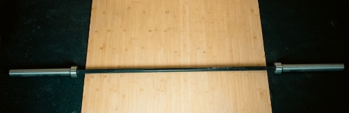 Slika Crna olimpijska šipka 220 cm sa srebrnim krajevima