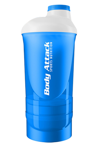 Slika SHAKER ALBASTRU-ALB 600 ML BODY ATTACK